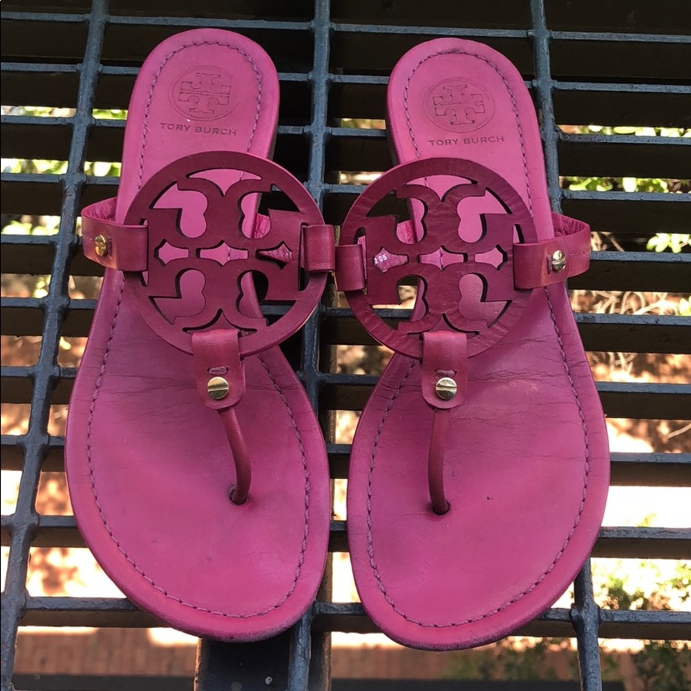 Tory Burch hot pink classic sandals